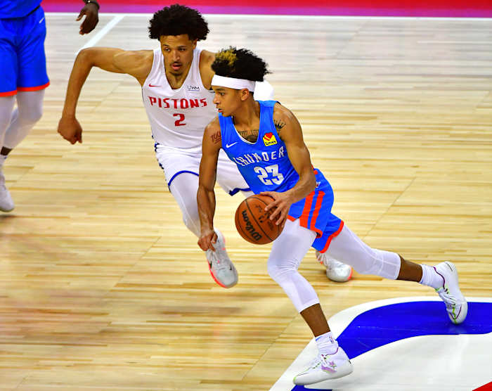 Tre Mann, Cade Cunningham, Detroit Pistons